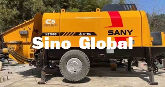 De gebruikte Sany-Aanhangwagen zette Concrete Pompthb60c 90kw Geschatte Macht op
