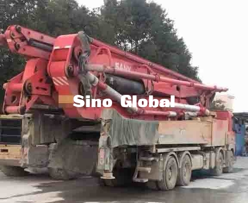 Sany 56m gebruikte Concrete Pompvrachtwagen met Volvo-Chassis 172 de Output van M ³ /H
