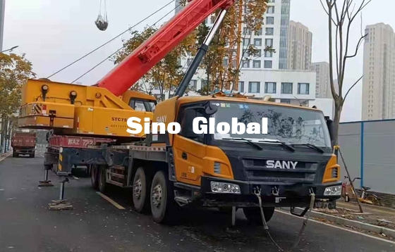 De Sany Gebruikte Kraan van de Boomvrachtwagen, 75 het Rechte Wapen van Ton Lorry Crane STC50S